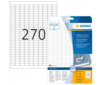 Eemaldatavad etiketid Herma - 17.8x10mm, 25 lehte